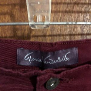 Gloria Vanderbilt Burgundy Jeans